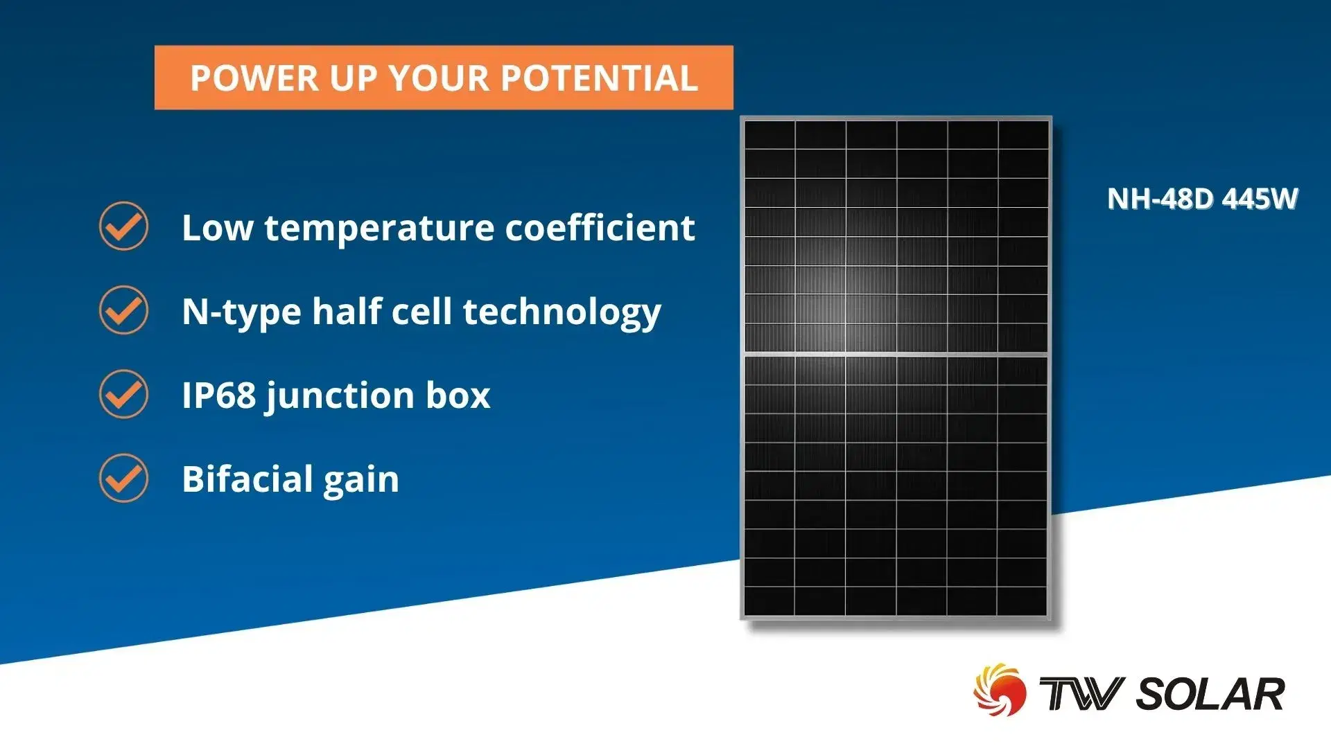 TW Solar NH-48D 445W Bifacial Black.